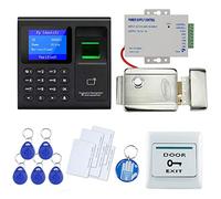 OBO HANDS Kit completo di sistema di controllo accesso RFID porta con chiusura magnetica elettrica multifunzione + alimentazione + pulsante di uscita + 10 portachiavi (blocco elettronico)