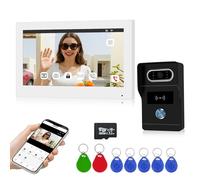 OBO HANDS Kit Videocitofono 2 fili Monofamiliare Citofoni, Visione Notturna 1080p,Audio Bidirezionale,Citofono con Tuya Sblocco Remoto,Facile Installazione