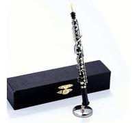 Oboe in miniatura dselvgvu con stand e custodie mini strumento musicale replica figurine da collezione accessori per bambole modelli decorazioni per