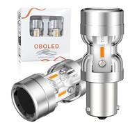 OBOLED BAU15S LED Lampadine CANBUS Senza Errori Estremamente Luminosoo PY21W 7507 1056 Anti Hyper Flash per 12V Auto Luci Indicatori di Direzione Anteriori e Posteriori Ambra 2Pcs