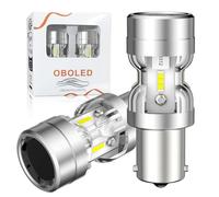 OBOLED P21W Lampadine LED con Fan CANBUS Senza Errori Anti Hyper Flash 1156 BA15S 7506 lampadina LED per 12V Auto Retromarcia Posteriori Posizione DRL Marcia Diurna Fendinebbia Freno Luce Bianco 2PCS