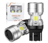 OBOLED W21W T20 LED Lampadine CANBUS Anti Hyper Flash W21/5W 7440 7443 Lampadina LED per 12V Auto Luce Di Retromarcia Parcheggio Posteriore Freno DRL Luci Marcia Diurne 6500K Bianco 2PCS