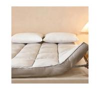 OBONG 10cm Topper Materasso 140x190 180x200 Microfibra Topper Matrimoniale Extra-Morbido E Facile da Pulire Coprimaterasso con Elastici agli Angoli(Gray,KING-180 * 200cm)