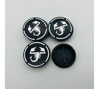 OBong 4 Pezzi Auto Coprimozzo Coprimozzi Centrale Compatibile con per Fiat Punto Abarth 124 125 500 595 696 Stilo Ducato 50mm 60mm Ruota Accessori,I-50mm