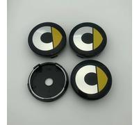 OBong 4 Pezzi Auto Coprimozzo Coprimozzi Centrale Compatibile con per Smart Eq Fortwo Forfour 453 451 452 450 454 Roadster 56mm 60mm Ruota Accessori,C-60mm