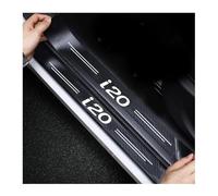 OBONG 4 Pezzi Fibra Carbonio Battitacco Auto Adesivo Protezione Compatibile con per Hyundai I20 Soglia Porta Decorativi Accessori