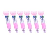 Obotsnoi 6 penne a sfera retrattili multicolori, 4 penne a sfera colore-in-1, punta da 1,0 mm, per studenti che scrivono appunti, diari, forniture per studenti