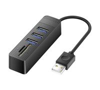 Obotsnoi Adattatore USB 2.0 che integra l'espansione delle porte e la lettura delle schede di trasferimento veloce a 480 Mbps per migliorare l'efficienza del computer Applicazioni Lettore di schede