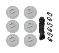 Obotsnoi Anelli a D in acciaio inossidabile Cuscinetto in PVC Impermeabilizza Hardware Marino Anelli D Per Barche Gonfiabili Tavola da Surf Kayak Per Kayak Canoe Attrezzature