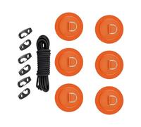 Obotsnoi Anelli a D in acciaio inossidabile Cuscinetto in PVC Impermeabilizza Hardware Marino Anelli D Per Barche Gonfiabili Tavola da Surf Kayak Per Kayak Canoe Attrezzature