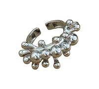 Obotsnoi Anelli con perline in metallo, dimensioni regolabili, eleganti accessori per le dita, accessori minimalisti, look hoop, One Size, come descritto, come descritto