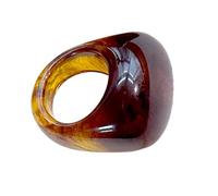 Obotsnoi Anelli in resina stile retrò geometrici facili da usare anelli in resina regalo artistici ispirati anelli acrilici per feste di compleanno evento moderno minimalista cinturino in resina