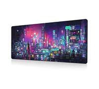 Obotsnoi Anime Gaming Pad City Extended Large Desk Mat Big Pad Base in gomma antiscivolo Cucito Bordo Lungo Scrivania Gaming