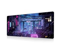 Obotsnoi Anime Gaming Pad City Extended Large Desk Mat Big Pad Base in gomma antiscivolo Cucito Bordo Lungo Scrivania Gaming