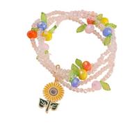 Obotsnoi Artificer - Perle d'acqua dolce con motivo floreale, stile regolabile, per uso quotidiano, stile casual, in lega di resina