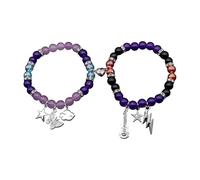 Obotsnoi Braccialetti per coppia di cuori facili da usare e garantiscono una vestibilità sicura per anniversari, San Valentino e da indossare tutti i giorni con simbolo di relazione, Misura unica