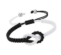 Obotsnoi Braccialetto dell'amicizia intrecciato con nodo colorato, per uomini e donne, alla moda, braccialetti coordinati simbolici, Misura unica, come descritto