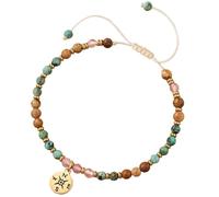 Obotsnoi Braccialetto in lega e pietra naturale ispirata alla guida con corda intrecciata per comfort ed esplorazione, braccialetto in lega e pietra, Misura unica, come descritto