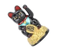 Obotsnoi Braccio rotante elettrico Lucky Cats Decors Ornamento Interno Auto Cruscotto Decorazione Tradizionale Cinese Stili Miniatura Gatti Sventolando Decorazione Casa