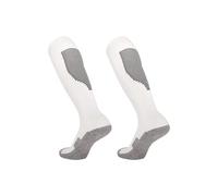 Obotsnoi Calze sportive lunghe traspiranti calze da allenamento da calcio lunghe atletiche per adolescenti adulti gioco di calcio in esecuzione calcio per bambini, Bianco e nero, L