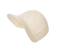 Obotsnoi Cappello a cuffia fatto a mano con cinturino regolabile in tessuto a prova di sole cappello di paglia per feste in giardino spettacoli teatrali copricapo base cofano, bianco latte, Taglia