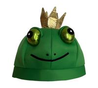 Obotsnoi Cappello a forma di rane con design con corone reali in tessuto traspirante copricapo a tema animale per feste di compleanno DressingUp gioco corone animali copricapo