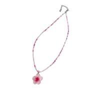 Obotsnoi Collana colorata con perline in resina floreale dal design leggero ispirato alla natura collana a clavicola gioielli da donna facile da usare collana floreale dichiarazione, Misura unica