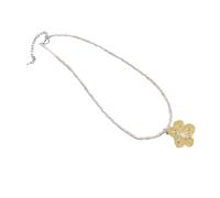 Obotsnoi Collana colorata con perline in resina floreale dal design leggero ispirato alla natura collana a clavicola gioielli da donna facile da usare collana floreale dichiarazione, Misura unica