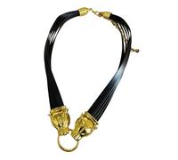 Obotsnoi Collana con ciondolo a forma di testa di pantere con ciondolo a forma di testa di pantere, progettata per gli amanti della moda alla moda e spigolosa, collana dorata King, One Size, come