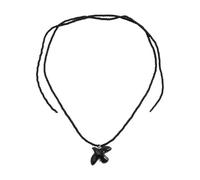 Obotsnoi Collana lunga con simbolo della pace, con ciondolo in ceramica e lacci versatili, cordino in nylon regolabile, gioielli in ceramica, One Size, come descritto, come descritto