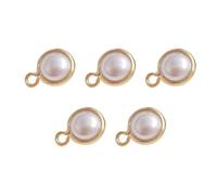 Obotsnoi Confezione da 5 delicati ciondoli per collane con perle, adatti per la progettazione di gioielli e accessori con ciondolo finto, 4 mm, come descritto, come descritto
