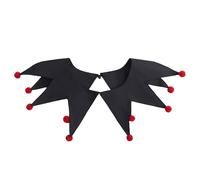 Obotsnoi Costume da clown natalizio finto collare a corte staccabile collare giullare per guardaroba casual e feste accessorio essenziale per il collo