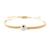 Obotsnoi Elegante braccialetto intrecciato con simbolo dell'occhio spirituale, versatile, gioielli per abiti quotidiani con perline, Misura unica, come descritto