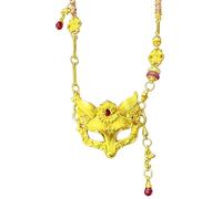 Obotsnoi Elegante collana con ciondolo a forma di volto di animale, catena staccabile, anelli per il collo, per un comfort quotidiano, catena con ciondolo artistico, One Size, come descritto, come