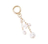 Obotsnoi Elegante portachiavi con perle di conchiglie per le donne elegante accessorio catena da spiaggia con ciondolo a forma di cavalluccio marino per portachiavi cavalluccio marino, B, Taglia unica