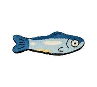 Obotsnoi Elegante tappeto di floccaggio a tema pesce morbido per la decorazione della camera da letto e lo spazio di gioco a forma