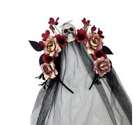 Obotsnoi Fascia per capelli multiuso per costume da strega con velo lungo, accessorio per lo styling dei capelli, per feste di Halloween, servizi fotografici, riunioni di famiglia, fascia per capelli