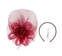 Obotsnoi Fascinator per capelli con motivo floreale romantico, fascia per capelli per balli, banchetti anni '20, costume da flapper, eventi, servizi fotografici, copricapo da donna