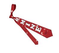 Obotsnoi Fashion Love Heart Print Design Cravatta Per Gli Uomini Regalo di San Valentino Morbido Poliestere Misto Seta Cravatta Regolabile E Confortevole Cravatta Per Fidanzato, Miniera rossa, Taglia