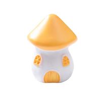 Obotsnoi Figura della casa dei cartoni animati Piccole miniature funghi giardino terrario decorazioni in resina pali artigianato paesaggistica scultura statue da giardino in resina