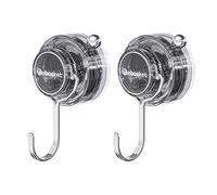 Obotsnoi Gancio a ventosa trasparente alla moda, set da 2 pezzi per accessori da bagno e cucina, facile da installare