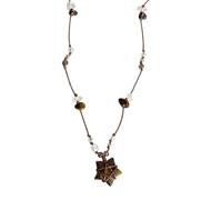 Obotsnoi Gioielli minimalisti a forma di stella con chiusura a nodo scorrevole, accessorio per perline per una vestibilità unica, casual o formale, Medio, come descritto, come descritto