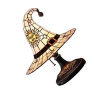 Obotsnoi Halloween Night Lights Witches Cappello Lampada Artigianale Resina Decori Misterioso Fascino Ambiente Si Illumina Halloween Forniture Per Il Partito