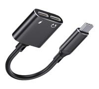 Obotsnoi Il convertitore leggero a doppia funzione da tipo C a 3,5 mm per cuffie migliora la durata per il collegamento del dispositivo Adattatore di ricarica USB C