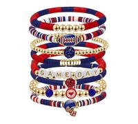 Obotsnoi Leggerezza accatastabile personalizzabile della costruzione 50g dell'argilla molle dei braccialetti di tema di calcio per gli atleti ed i regali sport flessibili dell'argilla molle, Misura