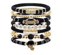 Obotsnoi Leggerezza accatastabile personalizzabile della costruzione 50g dell'argilla molle dei braccialetti di tema di calcio per gli atleti ed i regali sport flessibili dell'argilla molle, Misura