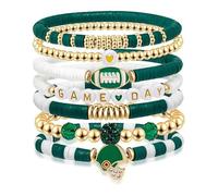 Obotsnoi Leggerezza accatastabile personalizzabile della costruzione 50g dell'argilla molle dei braccialetti di tema di calcio per gli atleti ed i regali sport flessibili dell'argilla molle, Misura