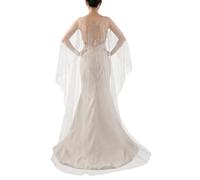 Obotsnoi Perle Impreziosito Veli Capelet per Accessori da sposa Tulle Leggero Multi Occasione Indossare Confortevole Sicuro Elegante Imitazione Perla Capelet da sposa, bianco, Taglia unica
