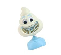 Obotsnoi Piccolo ventilatore elettrico a forma di cacca con ricarica USB e copertura protettiva alla moda perfetto per studio lavoro creativo piccolo