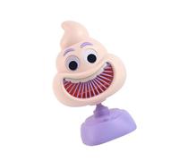 Obotsnoi Piccolo ventilatore elettrico a forma di cacca con ricarica USB e copertura protettiva alla moda perfetto per studio lavoro creativo piccolo